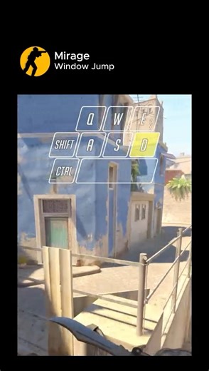 Mirage window jump #cs2 #mirage #jump #shorts