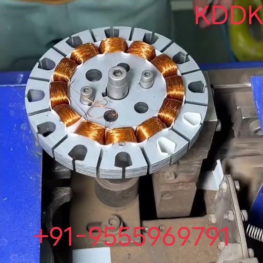 Fan winding machine setup