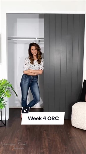 ✨ DIY Makeover for Sliding Closet Doors on a Budget ✨ Week 4️⃣ of the @oneroomchallenge is a wrap! Do you have old dated sliding closet doors that you hate? I did too! But I came up with an easy solution to give the 70s faux wood a modern look with shiplap panels! If you were here for week 2 these are the same panels I used for the shiplap accent wall. The best part is they are easy to install and super affordable! Can you believe this makeover was less than $100?! Stay tuned in my IG stories th