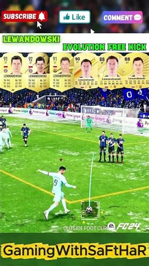 Lewandowski Free Kicks Evolution From FIFA 21 To FC 26 ⭐ #robertlewandowski #freekickgoals #eafc26