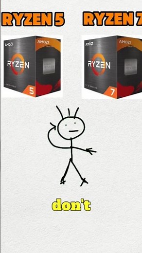 Ryzen 5 vs Ryzen 7 — Which AMD Ryzen CPU is right for you? 🔥 #techshorts