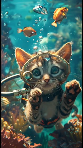 scuba diving Cat #scubadiving #cat #猫 #Kucing #gato #Кот #Pusa #แมว #Kedi