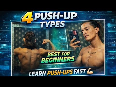 4 Push-Up Types For Beginners | Learn Push-Ups Fast 💪
