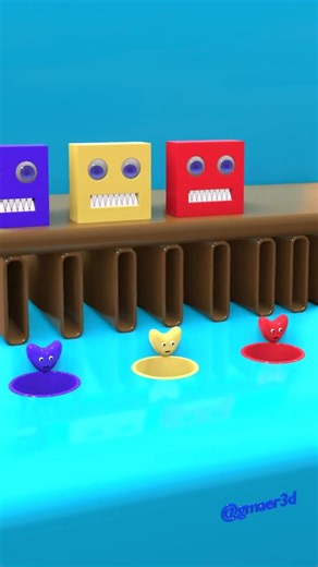 Adorable Octagon Monsters 💖 | Cute 3D Animation #shorts