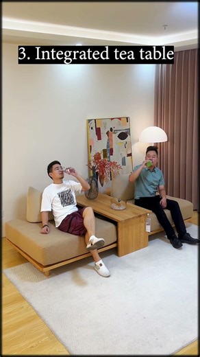 Modular Wooden Sofa That Turns Into a Tea Station + Guest Bed Smart Space Saving Design #homedecor