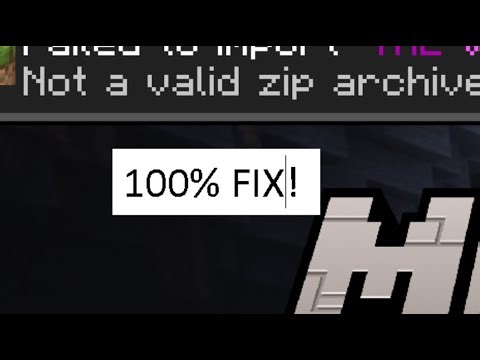 HOW TO FIX NOT A VALID ZIP ARCHIVE MINECRAFT BEDROCK!