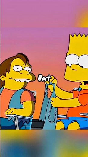 Bart and Nelson are best friends #simpsons #shorts