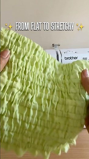 From Flat to Stretchy ✨Elastic Shirring | Sewing Machine Tutorial 💚