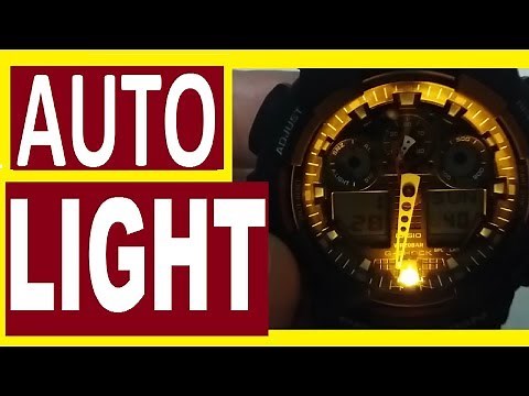 How to turn ON/OFF auto light G-Shock GA-100 Casio 5081 module