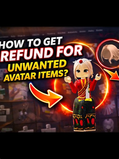 tutorial on how to get a refund for unwanted avatar items #robloxtrend #robloxtiktok #robloxedit #robloxfyp #robloxgames