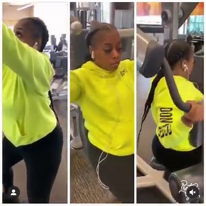 Ashley In The Gym Being Trained By Her Husband DON 💪🏾 | 9magtv