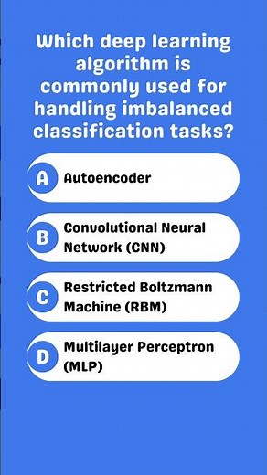 Which deep learning algorithm handles imbalanced classification?