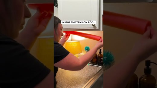 Stick a pool noodle under your kitchen cabinet - this is brilliant!