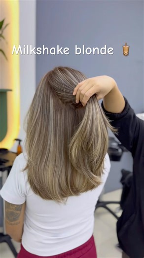 Milkshake blonde balayage by lushlooks #milkshake #lushlooks #hairstyle #curtainbangs