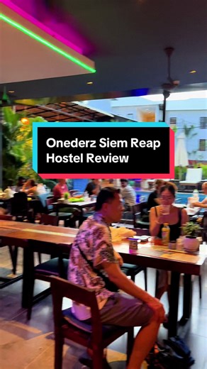 The room smells mad but you can’t control your roommates anywhere. Clean bathrooms, restaurant with good food, and a great social and party scene. The cost is about £4 a night for a 12 bed dorm. Fully recommend this one, 8.5/10. #onederz #cambodia🇰🇭 #siemreap #hostellife #backpacking