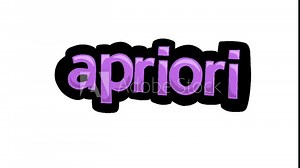 White screen animation video written APRIORI Stock Video