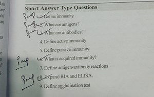 Define immunity.What are antigens?What are antibodies?Define... | Filo