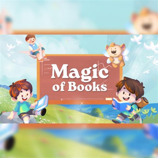 Magic of Books Presentation Template – Kids Learning Powerpoint & Google Slides (digital Download) - Etsy