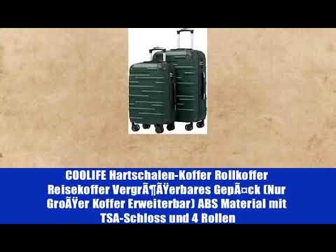 COOLIFE Hartschalen-Koffer Rollkoffer Reisekoffer VergrÃ¶ÃŸerbares GepÃ¤ck (Nur GroÃŸer Koffer