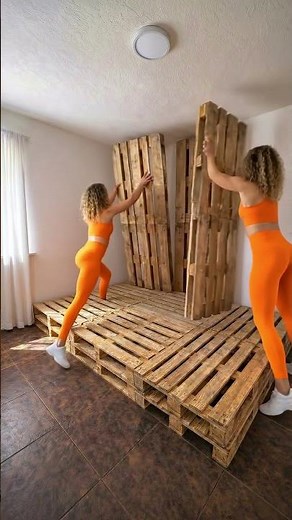 Extreme Room Renovation Using Wooden Pallets | DIY Pallet Bedroom Transformation