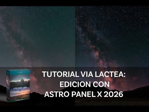 Edición de la Vía Láctea en Adobe Photoshop con Astro Panel X 2026