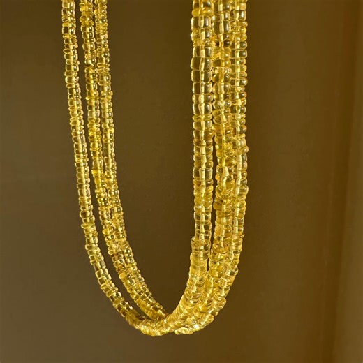 Lemon Crystal Gemstone Necklace|quartz Bead Necklace - Etsy