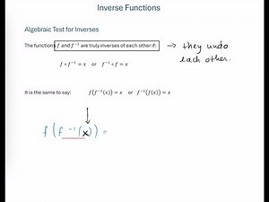 Algebraic Test for Inverses