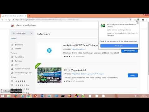 How to add IRCTC Magic Autofill extension in chrome