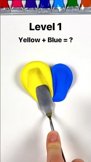 Guess the mixed color (increasing difficulty) #oddlysatisfying #guessthecolor #mixingcolors