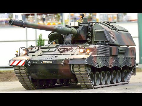 BIG SCALE RC MODEL TANKS, HEAVY WEIGHT RC MILITARY VEHICLES IN FAIR PRESENTATION!! RC ARMY TRUCK