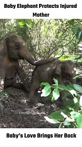 🌿 *A Story That Melts Hearts… A Mother’s Love That Even Pain Cannot Break* 💔🐘 Today’s reel captures one of the most heartbreaking moments ever witnessed in the wild… A *mother elephant*, gravely injured by a gunshot, lay helpless on the ground. Her condition was critical… yet right beside her stood her tiny baby — trembling, confused, and determined. This tender little one *refused to leave her side, defending her fiercely from anyone who came close. Every step rescuers took, he tried his bes