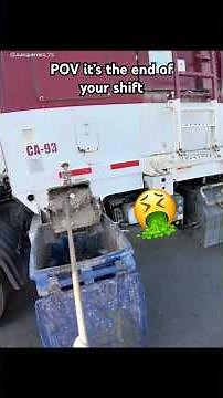 POV: Cleaning the Garbage Truck Packer After a Long Shift 🧼