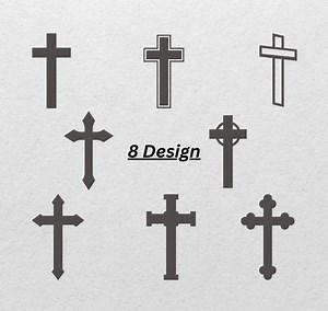 Christian Cross Embroidery Designs: Religious Pattern Set (digital Download) - Etsy