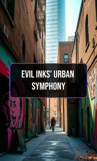 Witness the magic of street art! #EvilInks #ArtTransformation #StreetArt