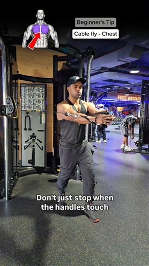 Cable fly for chest 🔥 #foryou #chestworkout