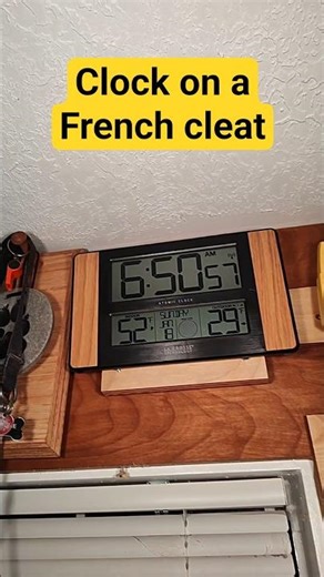 Clock on a French cleat #frenchcleat #clock #daylightsavings #time #workshop