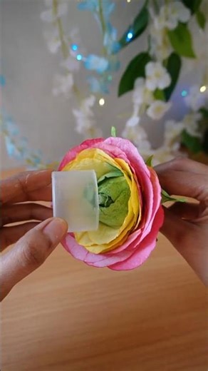 How to Make Aesthetic Rose With Tissue Paper/DIY Flowers Making Ideas with Napkin/short/viral