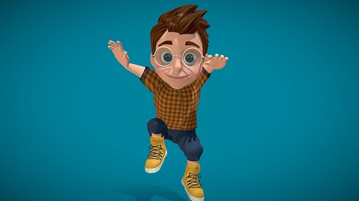 Cartoon Child Boy Character - 3D model by karolins_arts