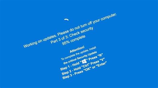 This Windows Update Screen Is Actually a Hacker's Trap