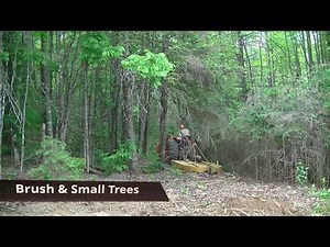 #28 Kubota L4600 and Everything Attachments Bush-Hog Cutting A Trail Into The Forest