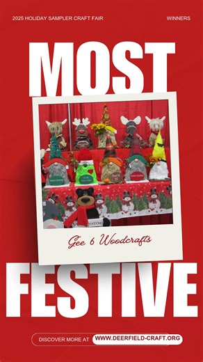 Congratulations to the ten winners of our Most Festive Booth competition! The public voted, and the winners are... 1. Wendy Oellers Fulmer Dreamscape Jewelry Design 2. Angelo Grillo GEE 6 Wood Crafts and Yard Cut-Outs 3. Kate Doyle Red Wagon Primitives 4. Denise Davis Sassafras Hill Primitives 5. Emilie Stahl LA POTTERIE D'EMILIE @potterie.emilie 6. Patricia Barker Pat Barker Designs @patbarkerdesignsma 7. Melinda Kessler @basketsandboardspa 8. Kim Brown/Justin Hayes Sweet Annie's Creations 9. K