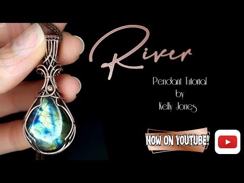 Wire wrap pendant tutorial 'River' Kelly Jones.
