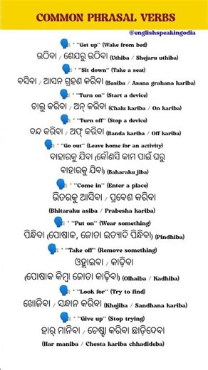 English translations in odia II Daily English speaking practice odia