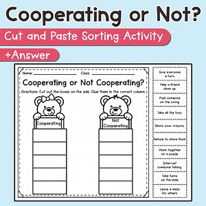 Cooperating or Not Cooperating? Cut and Paste Sorting Activity