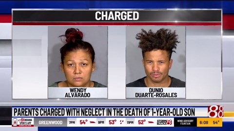 Parents charged with neglect in the neglect in the death of 1-year-old son