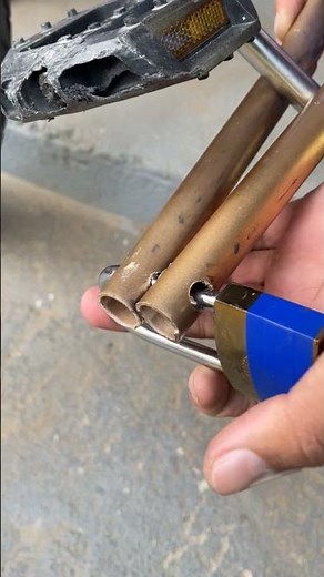 A simple lock to help protect your bike #TexasDIY #BikeSafety #PracticalSolution