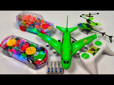 Radio Control Aerobus and Transparent 3D Lights Gears Car | Gears Car | Airplane A380 | aeroplane