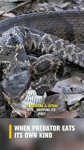 when predator Eats its own kind #animalfight #snake