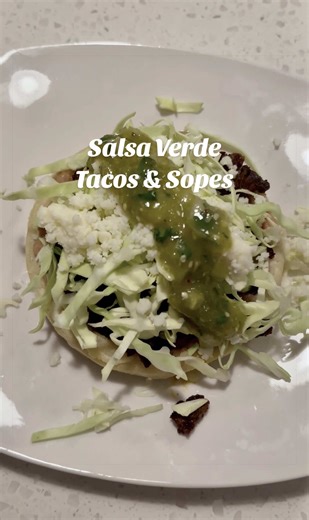 King Taco Copycat Salsa Verde With Tacos & Sopes 🌮 #kingtaco #tacos #copycatrecipe #losangelesfood #fyp