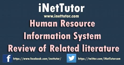 Human Resource Information System Review of Related literature